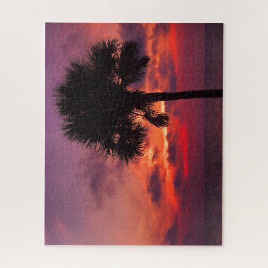 Dramatischer Palmenbaum in Neapel, Florida Puzzle (Vertikal)