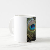 Dramatischer Pfauenfuather Kaffeetasse (Vorderseite Links)