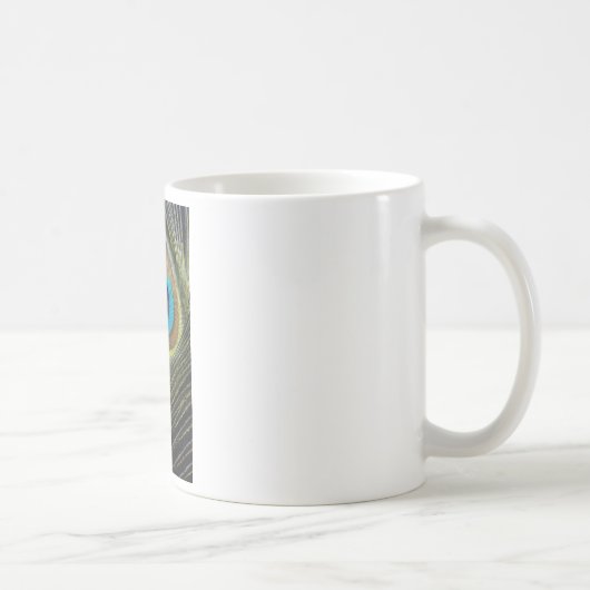 Dramatischer Pfauenfuather Kaffeetasse (Rechts)