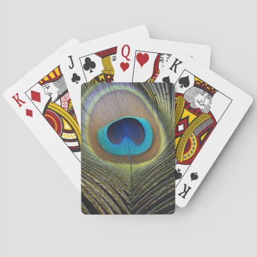 Dramatischer Pfauenfuather Spielkarten (Rückseite)