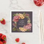 Dramatischer Polterabend für Blumenpaare Serviette (Beispiel)