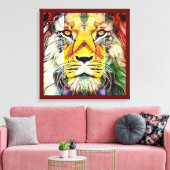 Dramatischer Pop Lion Maggiore Leinwanddruck (Insitu (Wohnzimmer))