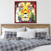 Dramatischer Pop Lion Maggiore Leinwanddruck (Insitu (Schlafzimmer))