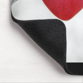 Dramatischer Red Heart Shape Apple Mousepad (Ecke)