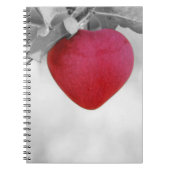 Dramatischer Red Heart Shape Apple Notizblock (Vorderseite)