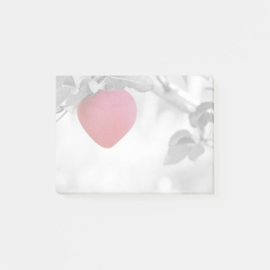 Dramatischer Red Heart Shape Apple Post-it Klebezettel (Vorderseite)