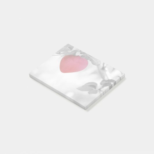 Dramatischer Red Heart Shape Apple Post-it Klebezettel (angewinkelt)