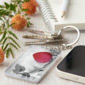 Dramatischer Red Heart Shape Apple Schlüsselanhänger (Vorderseite rechts)