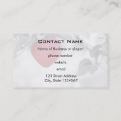 Dramatischer Red Heart Shape Apple Visitenkarte (Rückseite)