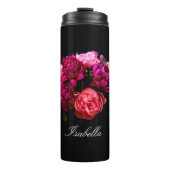 Dramatischer Rosa- und Lila Name Thermosbecher (Vorderseite)