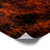 Dramatischer roter Nebel im Winter verschneiten Wa Poster (Ecke)