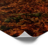 Dramatischer roter Nebel im Winter verschneiten Wa Poster (Ecke)