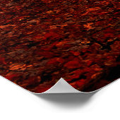 Dramatischer roter Nebel im Winter verschneiten Wa Poster (Ecke)