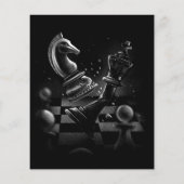 Dramatischer Schachkampf - Ritter gegen Pferd (Rückseite)