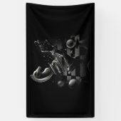 Dramatischer Schachkampf - Ritter gegen Pferd Banner (Vertikal)