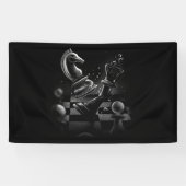 Dramatischer Schachkampf - Ritter gegen Pferd Banner (Horizontal)