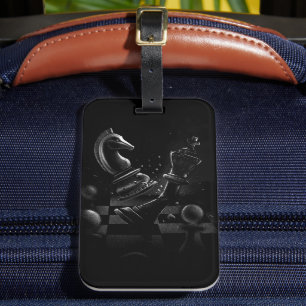 Dramatischer Schachkampf - Ritter gegen Pferd Gepäckanhänger