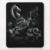 Dramatischer Schachkampf - Ritter gegen Pferd Mousepad (Vorne)