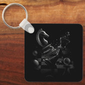 Dramatischer Schachkampf - Ritter gegen Pferd Schlüsselanhänger (Vorderseite)