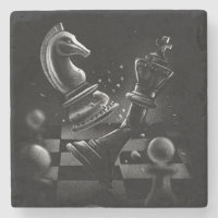 Dramatischer Schachkampf - Ritter gegen Pferd