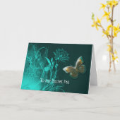 Dramatischer Schmetterling Karte (Gelbe Blume)