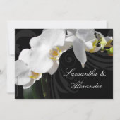 Dramatischer Schwarzer Blumenorchid Einladung zur (Rückseite)