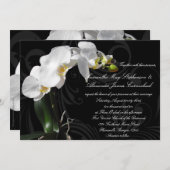 Dramatischer Schwarzer Blumenorchid Einladung zur (Vorne/Hinten)