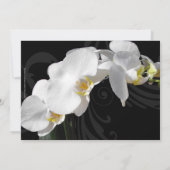 Dramatischer Schwarzer Orchid 40. Geburtstag Einladung (Rückseite)