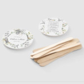 Dramatischer Silberblumen-Hochzeitsprogramm Hand F Fächer (Non-assembled)