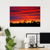 Dramatischer Sonnenaufgang in Frankreich Poster (Heimbüro)