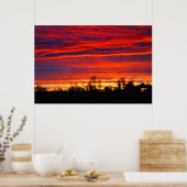 Dramatischer Sonnenaufgang in Frankreich Poster (Küche)