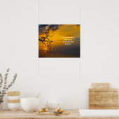 Dramatischer Sonnenaufgang mit Orange Glow Poster (Küche)