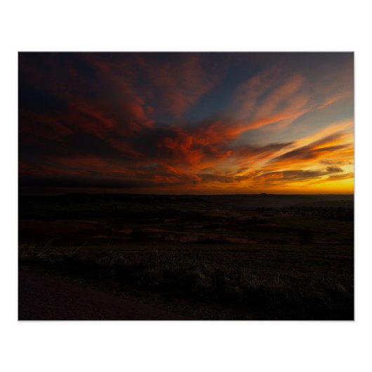 Dramatischer Sonnenaufgang Poster (Vorderseite)