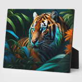 Dramatischer Tiger im Dschungel Fotoplatte (Seite)