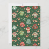Dramatischer Weihnachts-Party-Pullover von Santa's Einladung (Rückseite)