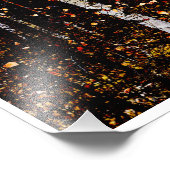 Dramatischer weißer Birkenbaum - farbenfrohe Herbs Fotodruck (Ecke)