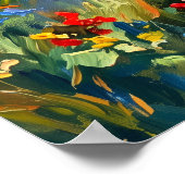 Dramatisches Bergsonnenuntergangs-Poster Poster (Ecke)
