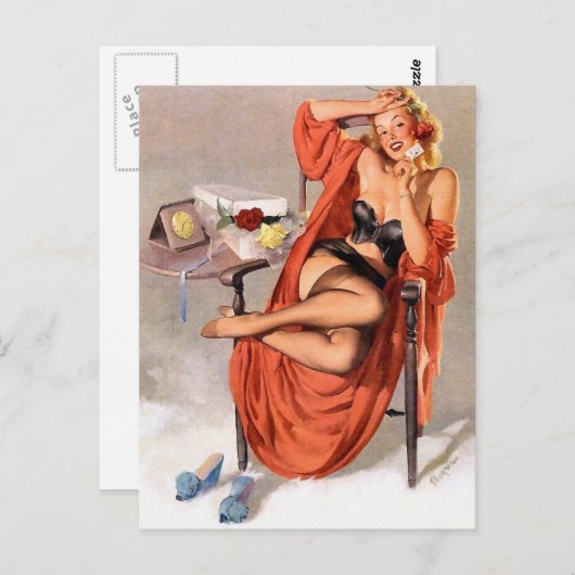 Dramatisches Button Postkarte (Vorne/Hinten)