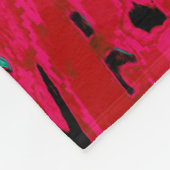 Dramatisches Crimson Red, Lila und Black Dahlia Fleecedecke (Ecke)