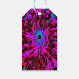 Dramatisches Crimson Red, Lila und Black Dahlia Geschenkanhänger