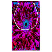 Dramatisches Crimson Red, Lila und Black Dahlia Kleine Geschenktüte (Rückseite)