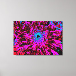 Dramatisches Crimson Red, Lila und Black Dahlia Leinwanddruck