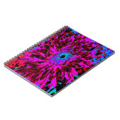 Dramatisches Crimson Red, Lila und Black Dahlia Notizblock (Linke Seite)