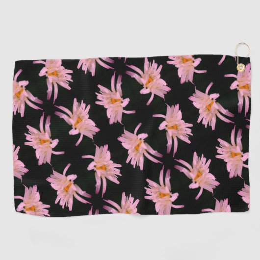 Dramatisches Daisy-Blume-Muster Golfhandtuch (Horizontal)