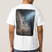 Dramatisches Dartdesign Hit Me With Your Shot T-Shirt (Rückseite)