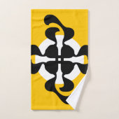 Dramatisches Doppelglas Q spiegelt moderne gelbe s Badhandtuch Set (Handtuch)