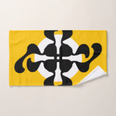 Dramatisches Doppelglas Q spiegelt moderne gelbe s Badhandtuch Set (Handtuch)