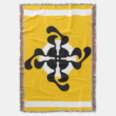 Dramatisches Doppelglas Q spiegelt moderne gelbe s Decke (Vorderseite Vertikal)