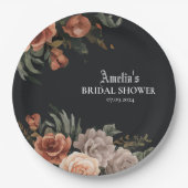 Dramatisches, dunkles, launisches, gotisches Vinta Pappteller (Vorderseite)