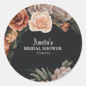 Dramatisches, dunkles, launisches, gotisches Vinta Runder Aufkleber (Vorderseite)